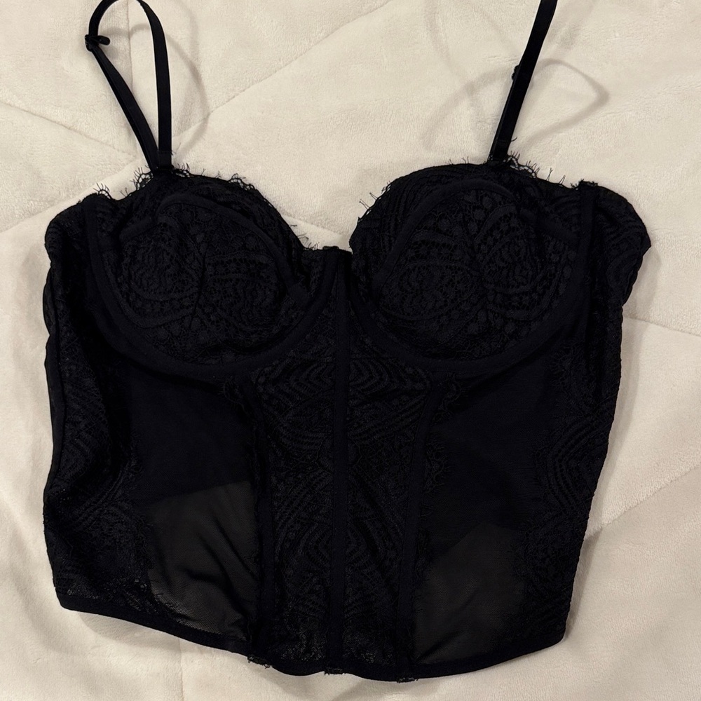 Garage Black Lace corset Top